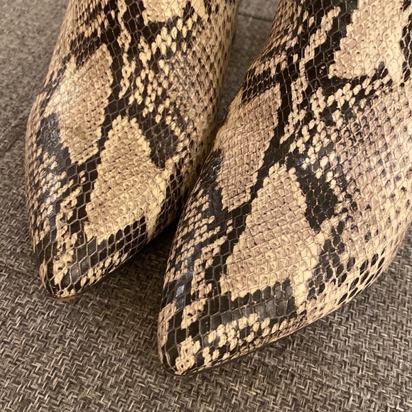 Sam Edelman Snake Print Block Heel Booties - Picture 9 of 9